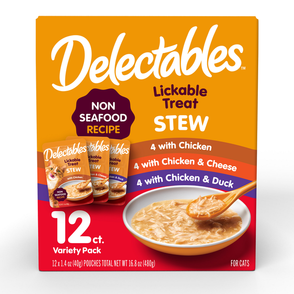 Delectables Stew Non Seafood Lickable Cat Treats Variety Pack hero