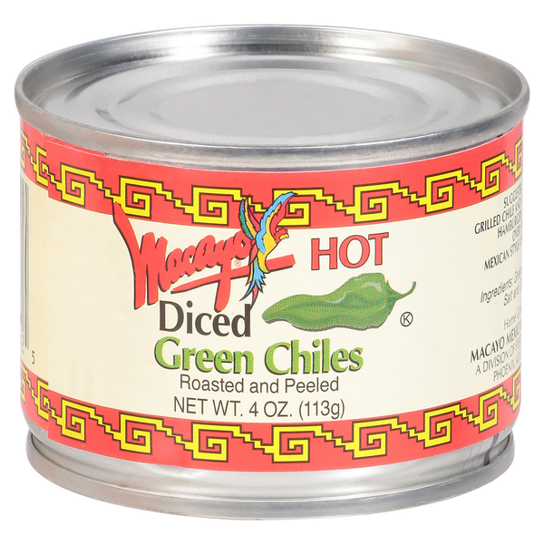 Spices & Seasonings Macayo's Green Chiles, Diced, Hot hero