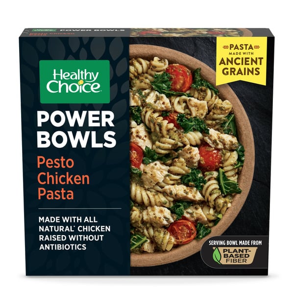 Frozen Meals Healthy Choice Power Bowls, Pesto Chicken Pasta, Frozen Meal hero