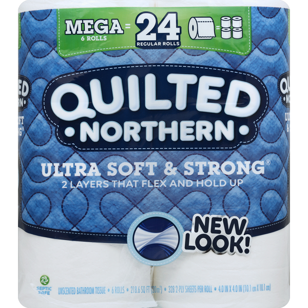 Paper Goods Quilted Northern Bathroom Tissue, Mega Rolls, Unscented, 2-Ply hero