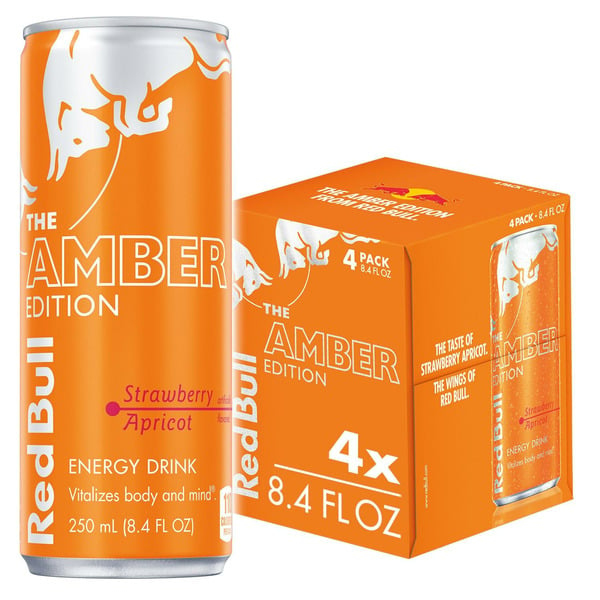 Energy & Sports Drinks Red Bull Amber Edition Strawberry Apricot Energy Drink hero