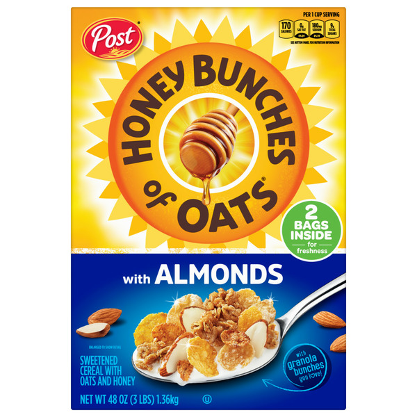 Cereal & Granola Honey Bunches of Oats with Almonds Cereal hero