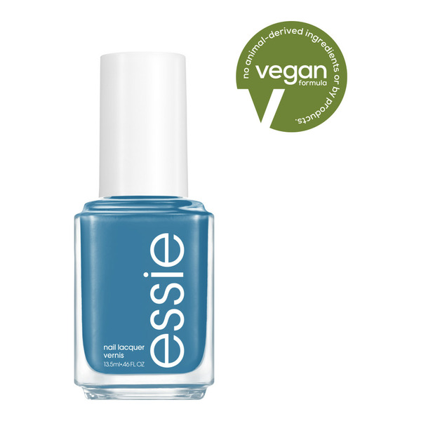 Canned Goods essie salon-quality nail polish, 8-free vegan, denim blue, Amuse Me hero