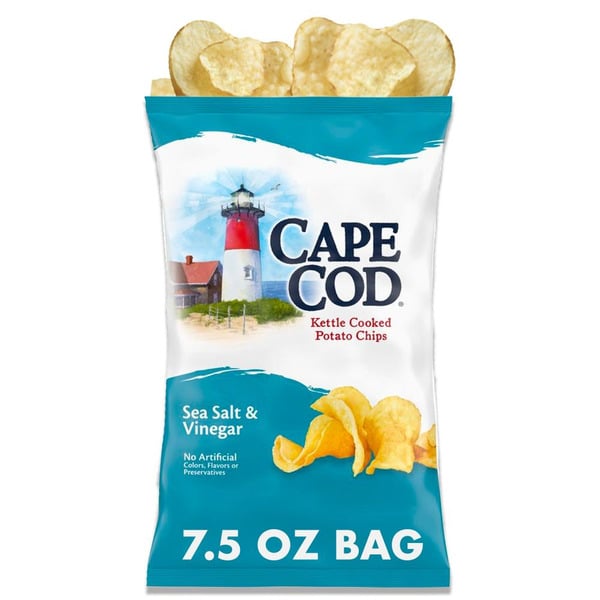 Chips & Pretzels Cape Cod Sea Salt and Vinegar Kettle Cooked Potato Chips hero