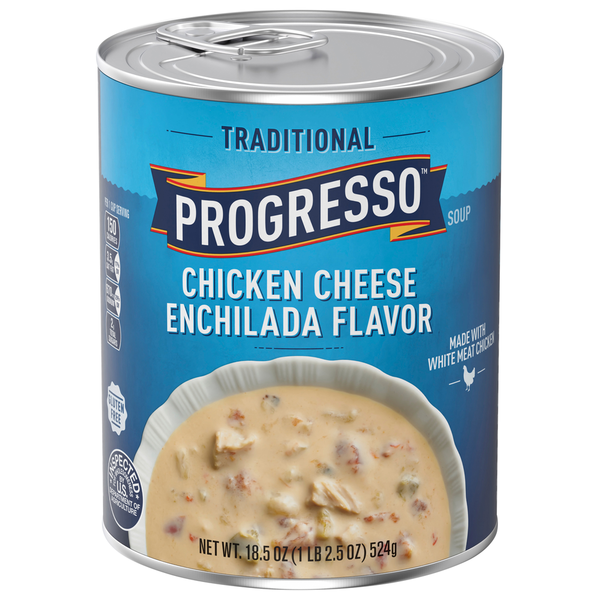 Soup, Broth & Bouillon Progresso Soup, Chicken Cheese Enchilada Flavor, Traditional hero