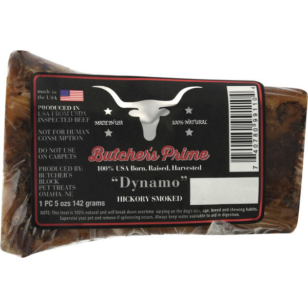 Dog Food & Care Butcher's Dog Treat, Hickory Smoked, Dynamo hero