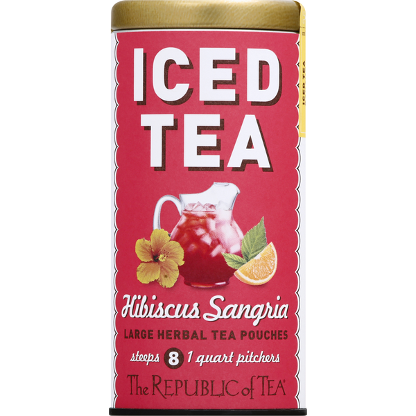 Tea The Republic of Tea Iced Tea Pouches, Hibiscus Sangria hero