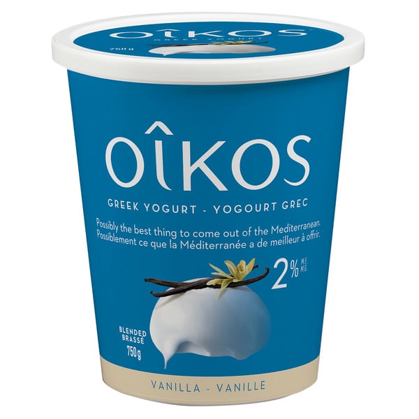 Yogurt Oikos Greek Yogurt, Vanilla Flavour, 2% M.F., Value Tub hero