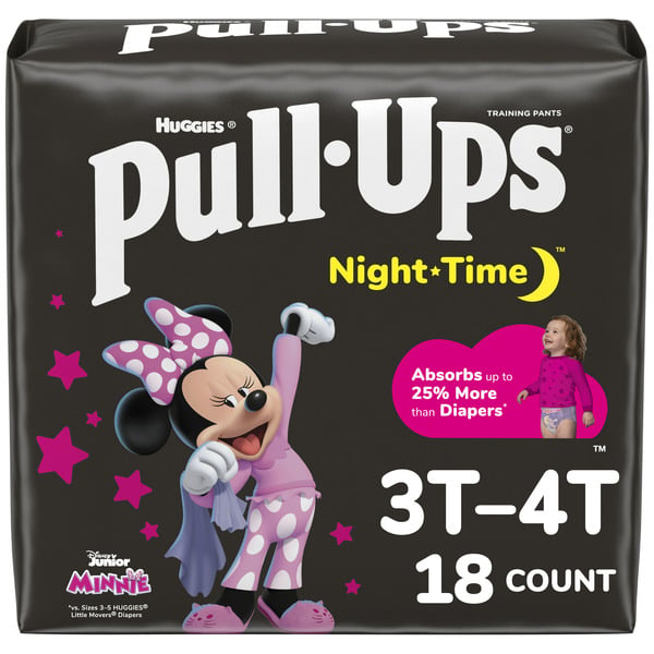 Diapers & Wipes Pull-Ups Girls' Night-Time Potty Training Pants, 3T-4T (32-40 lbs) hero