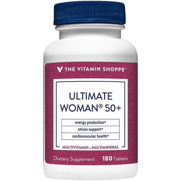 Women's Multivitamins The Vitamin Shoppe Ultimate Woman 50+ Multivitamin & Multimineral - High Potency (180 Tablets) hero