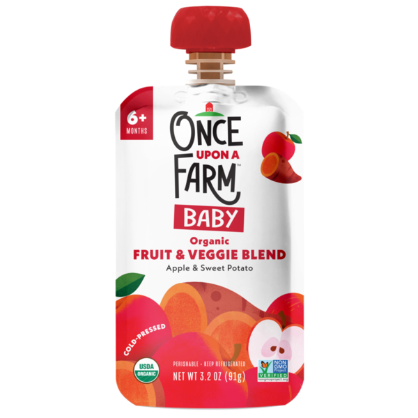 Baby Food & Formula Once Upon a Farm Apple and Sweet Potato Organic Baby Food Pouch hero