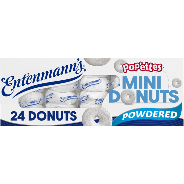 Cookies & Cakes Entenmann's Pop'ettes, 6 packs, Powdered Mini Donuts hero