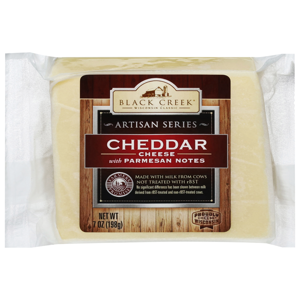 Specialty Cheeses Black Creek Cheese, with Parmesan Notes, Cheddar, Artisan Series hero