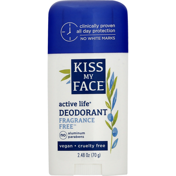 Deodorants Kiss My Face Deodorant, Fragrance Free hero