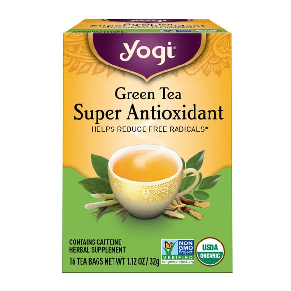 Tea (Loose, Bags and Pods) Yogi Tea Green Tea Super Antioxidant, Contains Caffeine hero