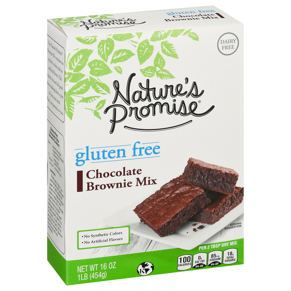 Baking Ingredients Nature's Promise Brownie Mix, Gluten Free, Chocolate hero