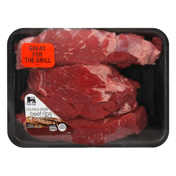 Fresh Beef, Lamb, Veal Food Lion Beef Country Style Ribs Boneless hero