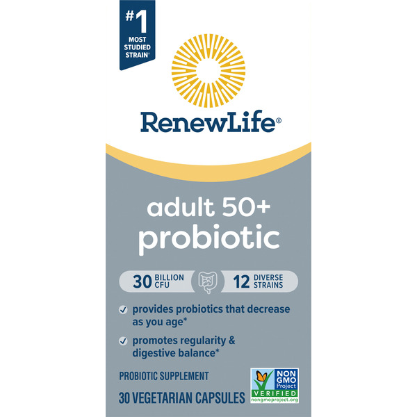 Digestion Renew Life Adult 50+ Probiotic Supplement, 30 Billion CFU, Vegetarian hero