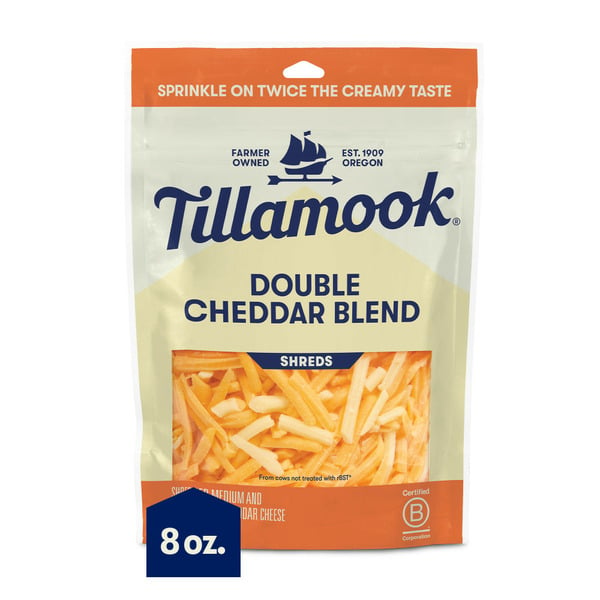 Packaged Cheese Tillamook Double Cheddar Blend Shredded Cheese hero