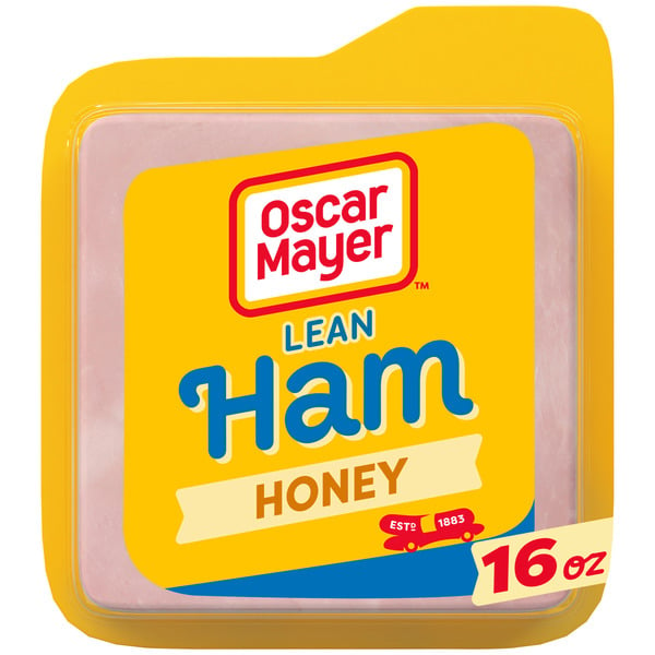 Lunch Meat Oscar Mayer Lean Honey Ham Sliced Deli Sandwich Lunch Meat with Added Water hero