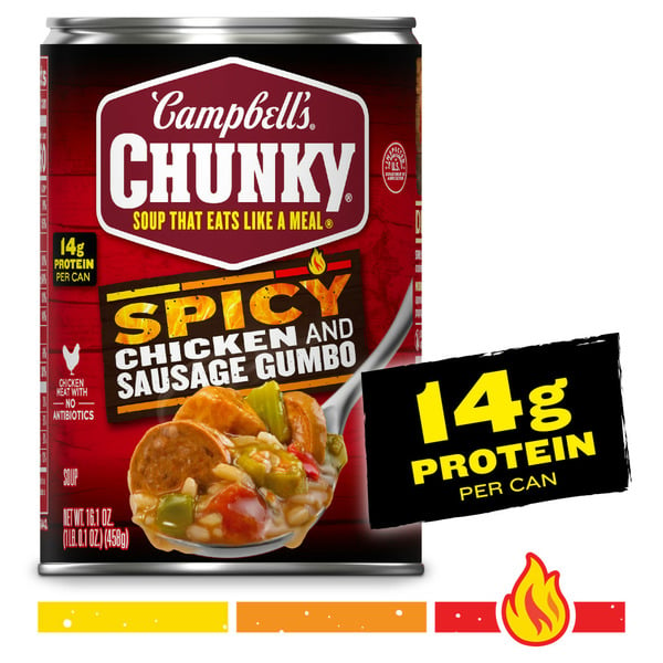 Campbell's Spicy Chicken and Sausage Gumbo hero