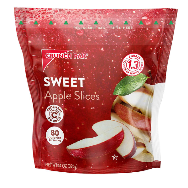 Packaged Vegetables & Fruits Crunch Pak Sweet Apple Slices Gusseted Bag hero