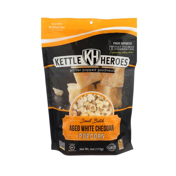 Kettle Heroes Aged White Cheddar Popcorn hero