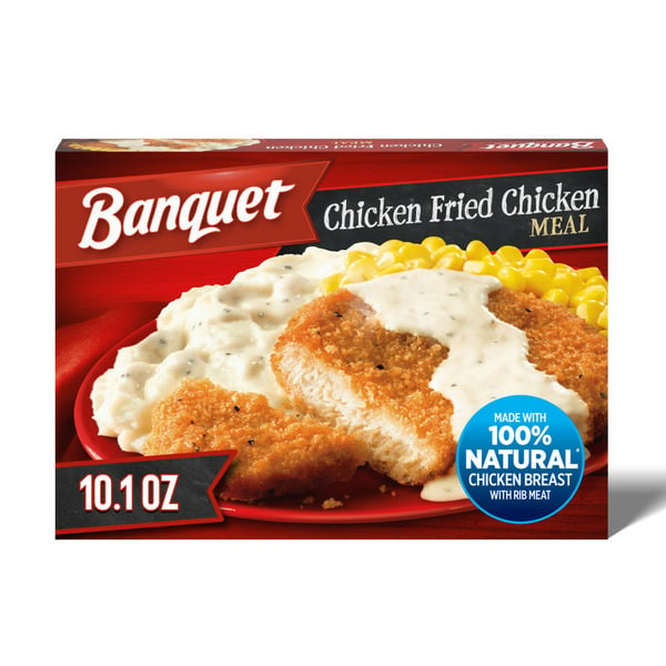 Frozen Meals Banquet Chicken Fried Chicken and Mashed Potatoes, Frozen Meal hero