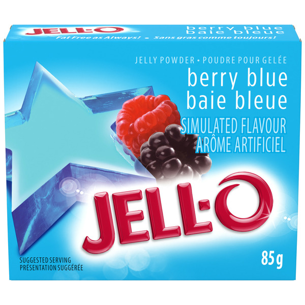 Doughs, Gelatins & Bake Mixes Jell-O Berry Blue Jelly Powder Gelatin Mix hero