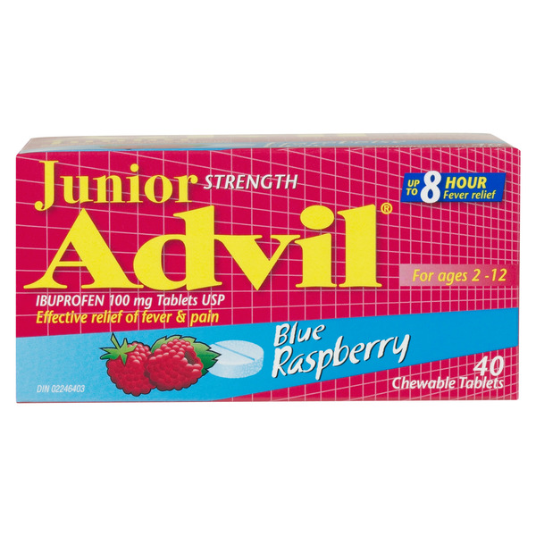 Muscles, Joints & Pain Relief Advil - Children Cold & Sinus Jr  Chews, Raspberry hero