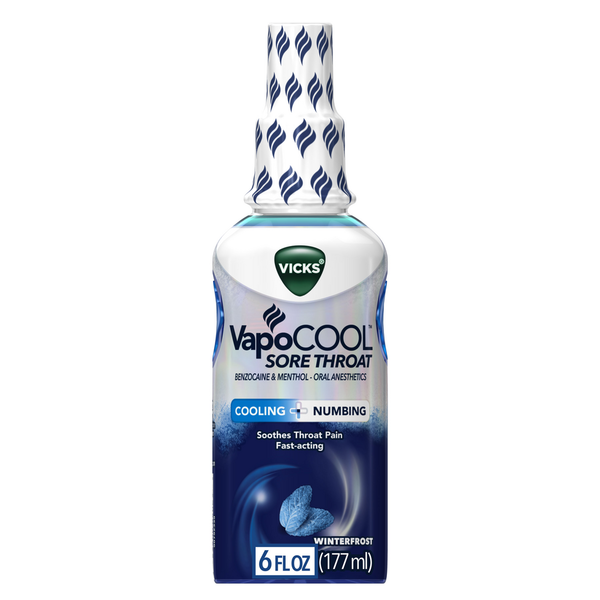 Muscles, Joints & Pain Relief Vicks VapoCOOL Sore Throat Spray, Oral Anesthetics, Winterfrost Flavor hero