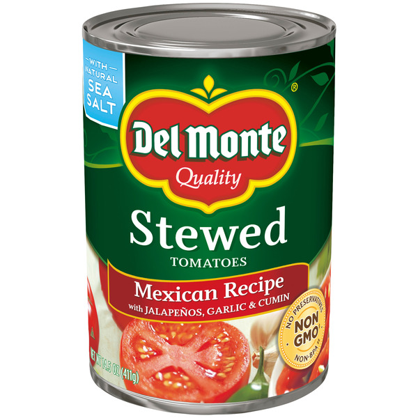 Canned & Jarred Vegetables Del Monte Tomatoes, Mexican Recipe, Stewed hero