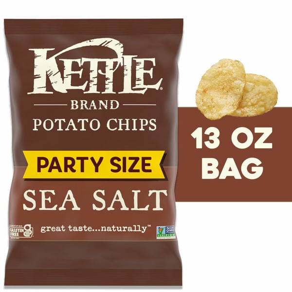 Chips & Pretzels Kettle Chips Potato Chips, Sea Salt, Sharing Size hero