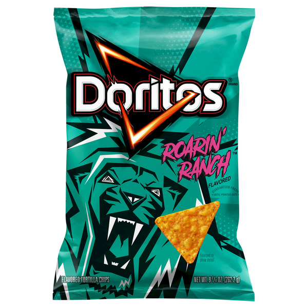 Chips & Pretzels Doritos Tortilla Chips, Roarin' Ranch Flavored hero