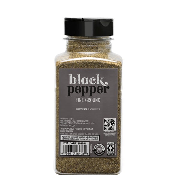 Kirkland Signature Fine Ground Black Pepper, 12.3 oz 