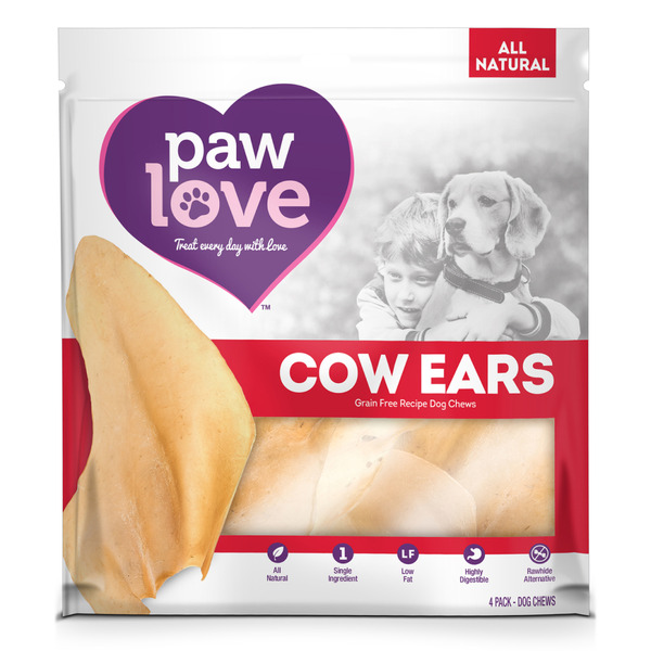 Dog Food & Care PawLove All Natural Cow Ears, Dog Chew hero