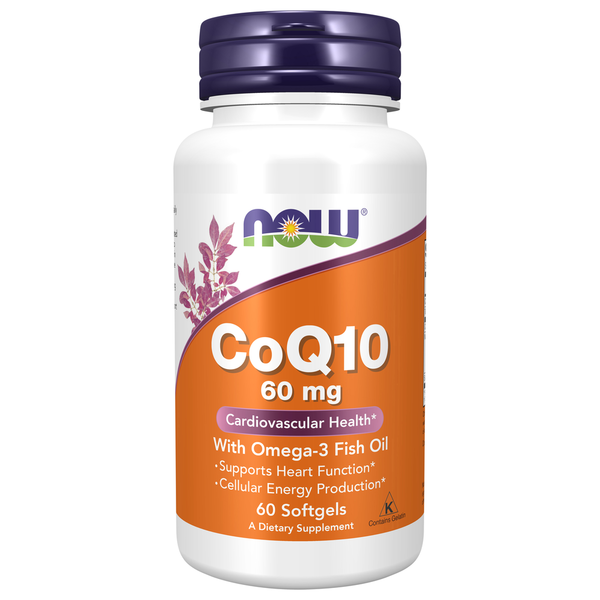 Dietary Supplements NOW CoQ10 with Omega3 Fish Oil Softgels hero