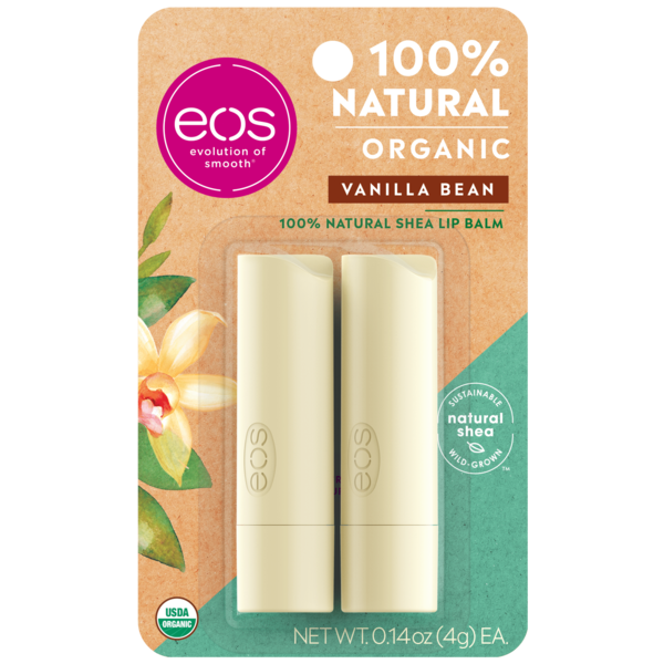 Beauty eos Natural and Organic Vanilla Bean Lip Balm hero