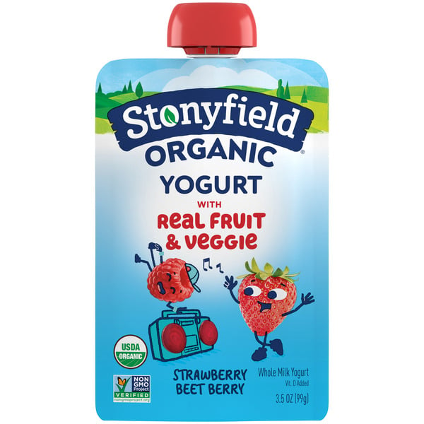 Yogurt Stonyfield Organic Whole Milk Strawberry Beet Berry Yogurt hero