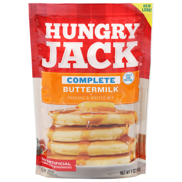 Hot Cereal & Pancake Mixes Hungry Jack Pancake & Waffle Mix, Complete, Buttermilk hero