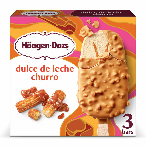 Frozen Dessert Haagen-Dazs Dulce de Leche Churro Ice Cream Bars hero