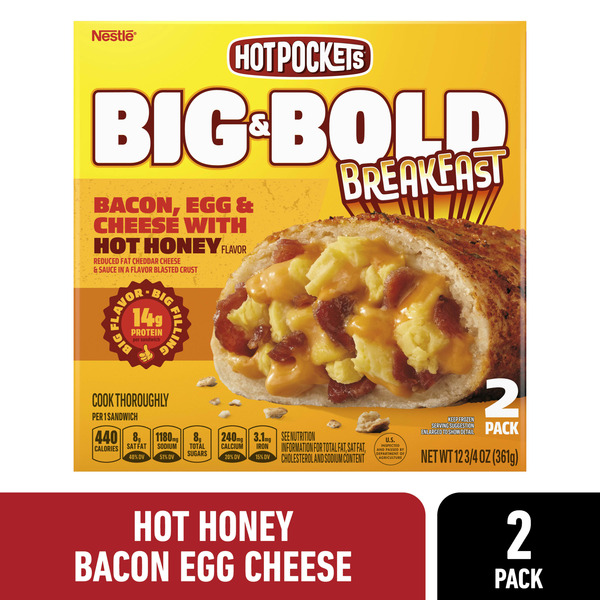 Frozen Appetizers & Sides Hot Pockets Frozen Snack Hot Honey Bacon Egg Cheese hero