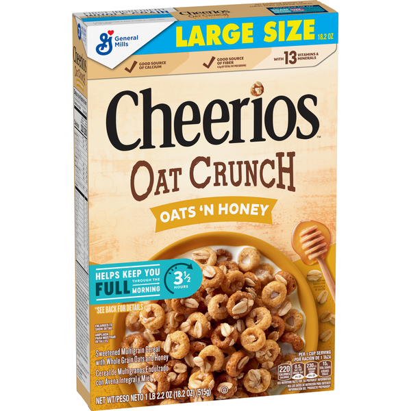 Cereal Cheerios Oat Crunch Oats and Honey Breakfast Cereal hero