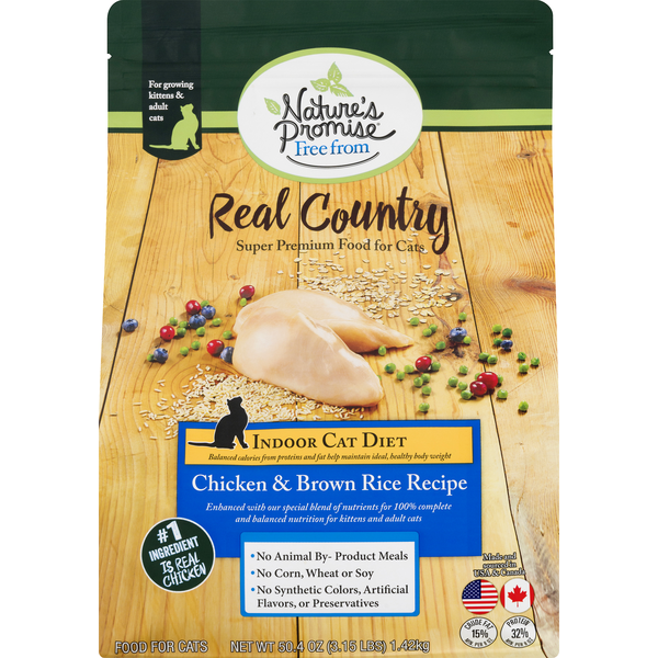 Cat Food Nature's Promise Free Country Indoor Diet Dry Cat Chicken + Brown Rice hero