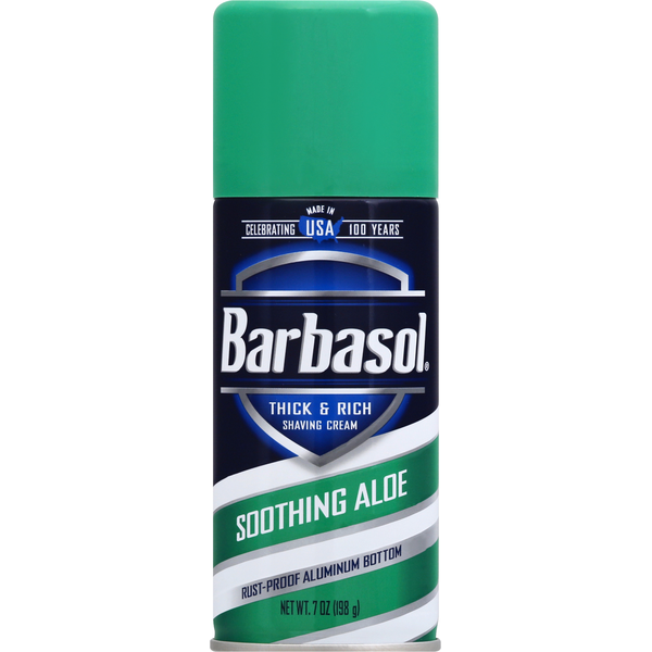 Shave Needs Barbasol Shaving Cream, Thick & Rich, Soothing Aloe hero