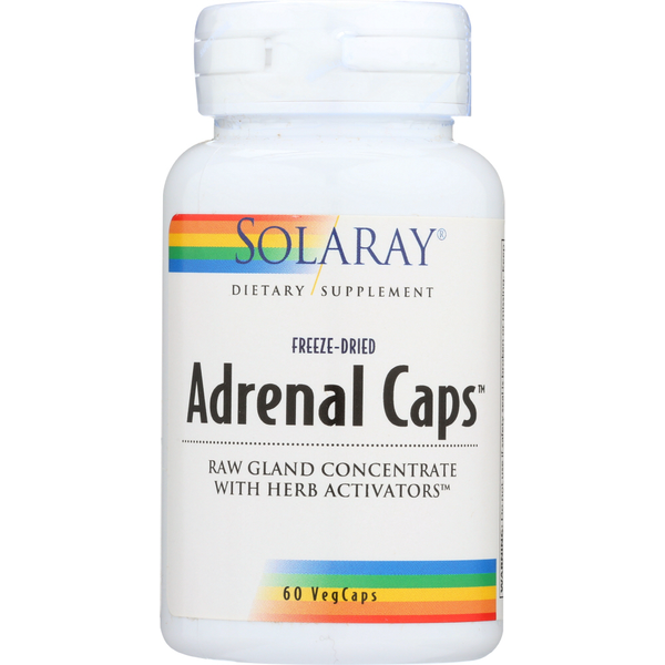 Vitamins & Supplements Solaray Adrenal Caps, Freeze-Dried Raw Gland Concentrate hero