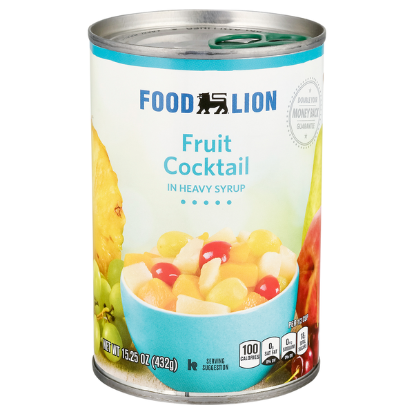 Canned Fruit & Applesauce Food Lion Fruit Cocktail, in Heavy Syrup hero