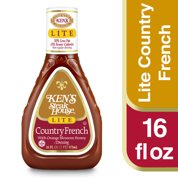 Salad Dressing & Toppings Ken's Steak House Salad Dressing, Country French, Lite hero