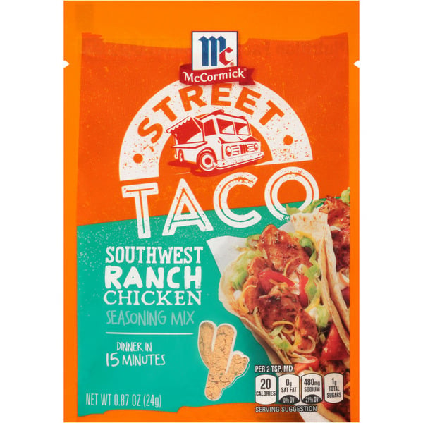 Spices & Seasonings McCormick® Street Taco Southwest Ranch Chicken Seasoning Mix hero