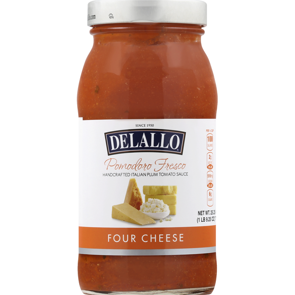 Packaged Cheese DeLallo Pomodoro Fresco Four Cheese Sauce hero